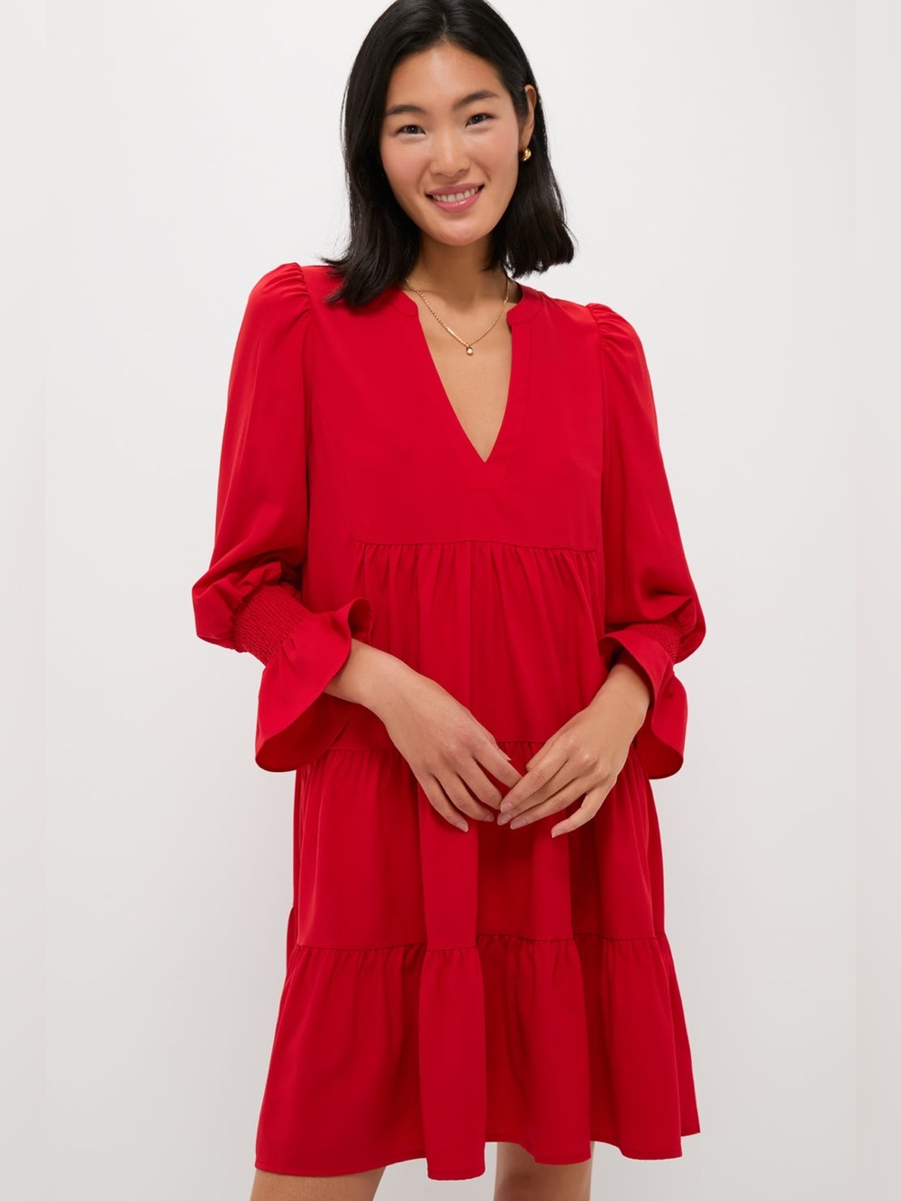 Pomander Place Crepe Kenzo Dress in Red Size XS